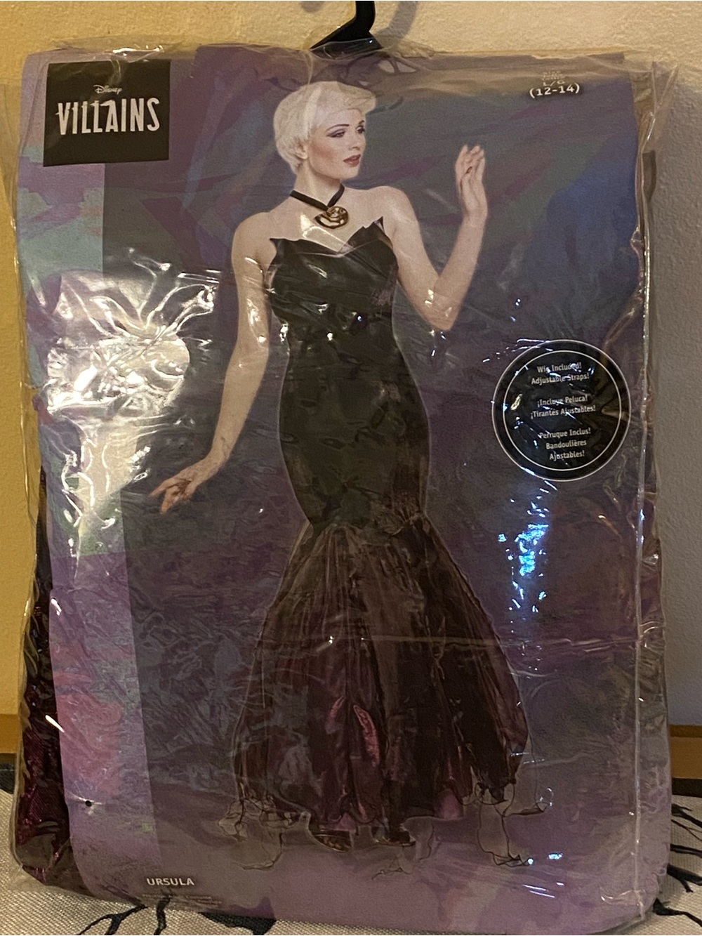 Ursula-Inspired Mermaid Maxi Gown costume with accessories size 12-14 adult
